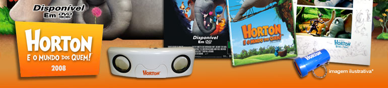 DVDs, MP3 speakers, postêrs, cartazes e chaveiros.